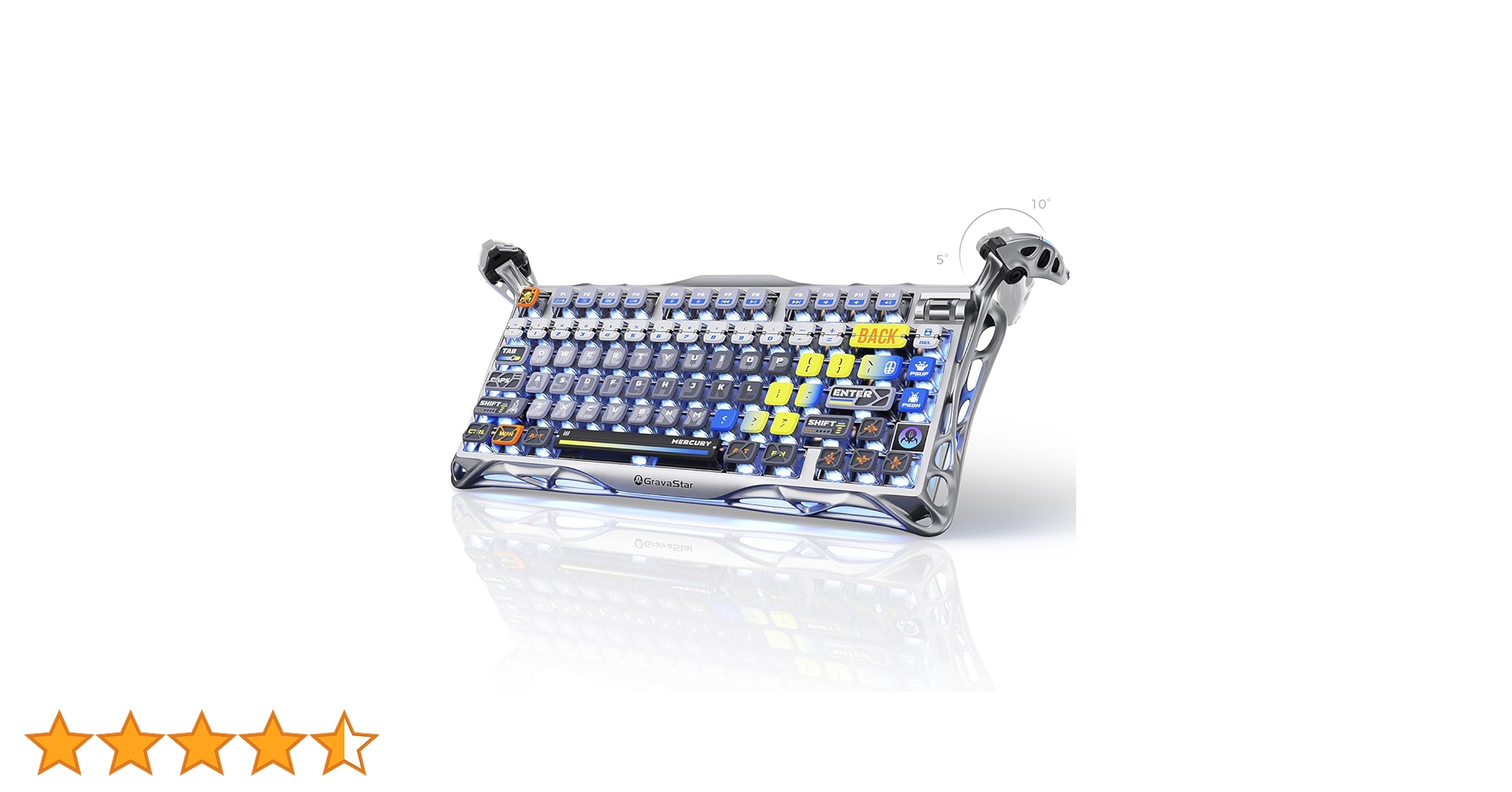 Amazon | GravaStar Mercury K1 Pro ゲーミングキーボード 無線